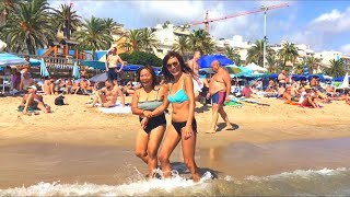 SITGES BEACH BARCELONA  Swimming amp City Walking Tour  Spain [upl. by Chor]