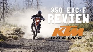 2018 KTM 350 EXCf Review  Ride [upl. by Ydualc]