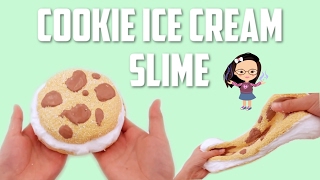 COOKIE ICE CREAM SLIME 🍪 Foam Slime amp Fluffy Slime [upl. by Gnilhsa562]