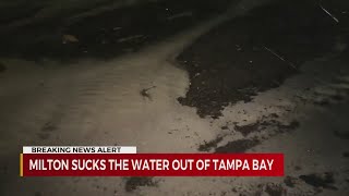 Hurricane Milton sucks water out of Tampa Bay [upl. by Bander]