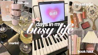 🦢 busy life ⋆ 𐙚  mini haul piano performance acads books martini [upl. by Panther436]