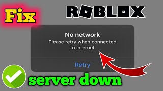 Fix Roblox server down Roblox app No network please retry when connection in internet Android issu [upl. by Silsbye]