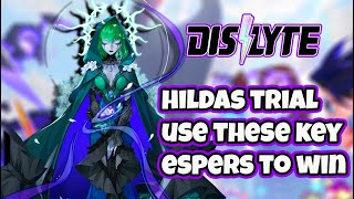 USE THESE KEY ESPERS Dislyte Hildas Trial guide max out your scores [upl. by Fishbein]