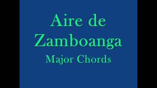 AIRE DE ZAMBOANGA  Major Chords [upl. by Nuzzi]