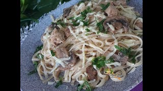 Tavuk Ve Mantar İle Kremalı Fettucini Alfredo l Mutfağımdan Tadlar l Nefis Tarifler [upl. by Obadias998]