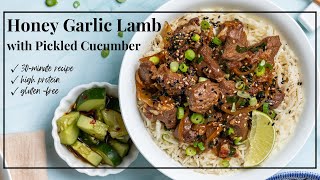 Honey Garlic Lamb with Pickled Cucumber glutenfree [upl. by Idur]