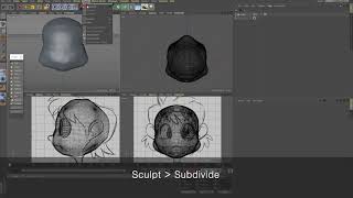 C4D Creating a Cartoon Character 003 Head Base Mesh Sculpt with a mouse [upl. by Sheelagh]