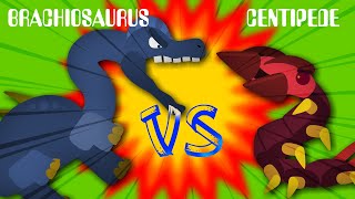 Brachiosaurus VS Centipede  브라키오사우루스 VS 지네 Monster Dino Insect Battle 거대 공룡 곤충 배틀 [upl. by Neirad]