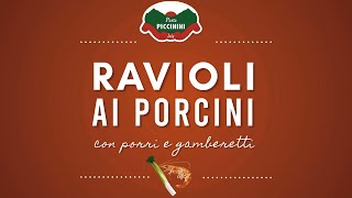 Ravioli ai funghi porcini con porri e gamberetti [upl. by Dituri]