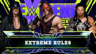 FULL MATCH  WWE 2K24  Roman Reigns vsThe Undertaker vs Kane – Extreme Rules Match [upl. by Etselec]