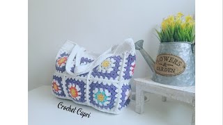 BOLSO CROCHET GRANNY 🌴👜bolsocrochet crochetbag tendencias diy handmade [upl. by Oiliduab173]