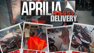 Finally Getting My New Bike Delivered  Aprilia RS457 Ranchi JHARKHAND [upl. by Eicram]