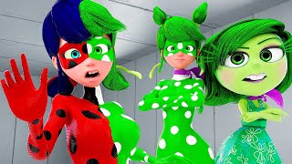 Miraculous The Ladybug  Disgust Transformation Inside Out 2 Animation [upl. by Keligot691]