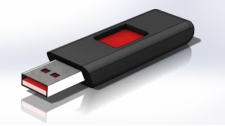 SolidWorks TUTORIAL 36 USB Memory Modelling prs [upl. by Bergren]