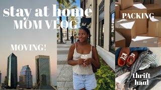 stay at home mom vlog  we are MOVING pack with me thrift haul  errands [upl. by Alarice]