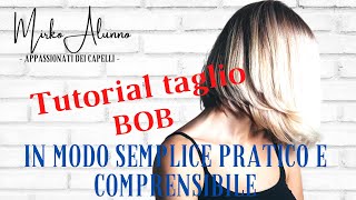 Haircut women 2017  Bob cut Styling  Tutorial  come fare taglio corto bob scalato asimmetrico [upl. by Beall1]