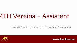 Vereinsbuchhaltung  MTH Vereins  Assistent Lernprogramm [upl. by Dene]