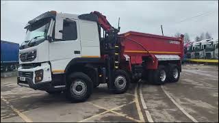 Volvo FM 410 8x4 Steel Tipper Grab NJ11 ARX  Law Trucks [upl. by Doak457]