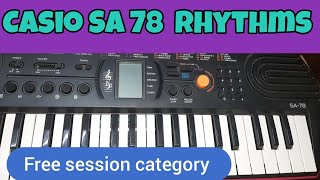 Casio SA 78 Rhythm category free session review [upl. by Sergeant]