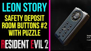 Safety Deposit Room Buttons 2 With Puzzle  RESIDENT EVIL 2 REMAKE [upl. by Kjersti]