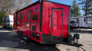 2021 Stealth Nomad Victory Red 22FK Toy Hauler Travel Trailer Tour  Tri State RV Anna IL [upl. by Anoo33]