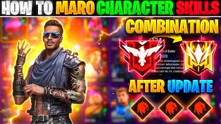 MARO CHARACTER SKILL COMBINATION 2023  BR RANK BEST CHARACTER COMBINATION IN FREE FIRE ‎Rakus [upl. by Adelaide]