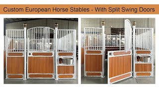 custom european horse boxes with split swing doors [upl. by Immas]