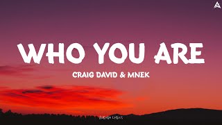 Craig David amp MNEK  Who You Are  Lyrics [upl. by Dare]