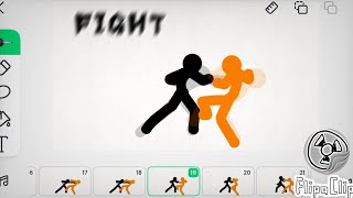 How to animate stick fight in 24fps flipaclip [upl. by Yelrak]