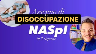 DISOCCUPAZIONE NASPI 3 COSE DA SAPERE [upl. by Marlow]