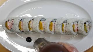 Easy Mango California Sushi Roll [upl. by Bard558]