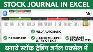 Trading Journal How to track stock trades in Excel [upl. by Agostino]