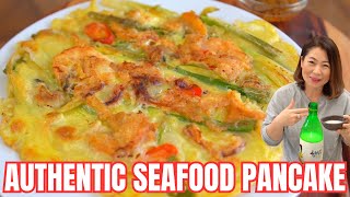 NEW Korean Seafood Pancake TIPS to make it CRISPY amp RESTAURANT GOOD 비오는 날 생각나는 해물파전 바삭바삭하게 만드는법 [upl. by Christophe]