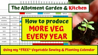 18 HOW A VEGETABLE CALENDAR CAN HELP YOU TO GROW MORE EVERY YEAR  Plus FREE Editable Calendar [upl. by Neleh]