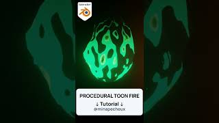 Procedural Cartoon Fire Material in Blender 3  EASY [upl. by Jabez]