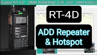 RADTEL RT4D Add DMR amp Analogue Repeater Channel [upl. by Cavit375]