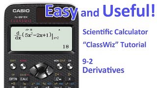 ClassWiz Calculator Tutorial  Calculus 92 Derivatives [upl. by Denna173]