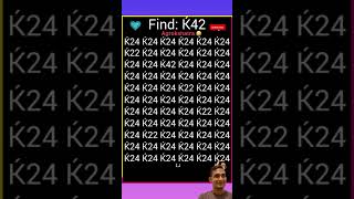 Find the number K42 find braintest ig brainteaser shorts finden gk gk beach love edm [upl. by Odab280]