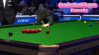 Ronnie O’Sullivan Vs Dott  frame 2 amp 3 Snooker Scottish open [upl. by Pincas512]