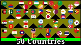 50 Asian Counties Elimination Marble Race  Marble Race Lover [upl. by Aranaj]