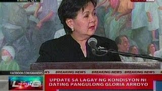 NTL Update sa lagay ng kondisyon ni ExPres Gloria Arroyo [upl. by Hctud]