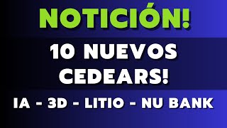 🔴NO TE PIERDAS LOS 10 Nuevos CEDEARS para invertir en Argentina Lithium  NUBANK [upl. by Tisdale]