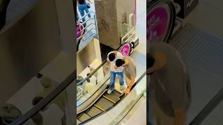 Fear on escalators￼❤️‍🩹🥹 trending escalator humanity prank public reaction love [upl. by Catt]