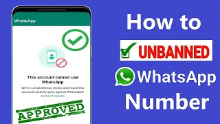 WhatsApp Banned My Number Solution To Unbanned Whatsapp Number  Howtosolveit [upl. by Kirtap999]