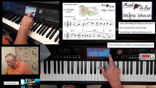 Keyboard Tussendoor deel 2 nr 0916 gevorderd  Play along Tutorial sheetmusic [upl. by Nikolas]