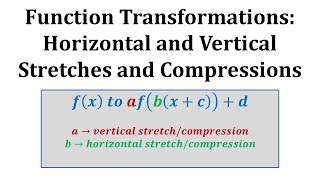 Function Transformations Horizontal and Vertical Stretches and Compressions [upl. by Pegma]