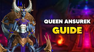 NormalHeroic QUEEN ANSUREK Boss Guide and Fight Walkthrough  Nerubar Palace Raid Guides [upl. by Blackington]