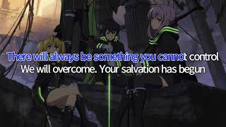 owari no seraphseraph of the end opening 1 lyrics XU [upl. by Schilling]