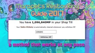 Marapets Restocking Guide 2017 [upl. by Notla]