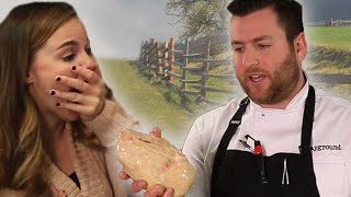 People Try Foie Gras For The First Time [upl. by Yenittirb]